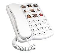 Big Button Phone for Seniors, LD-858HF Key Amplified Telephone Photo Memory Corded Landline for Low, Last Number Redial, Mute, Flash, Volume Control, Hands Free