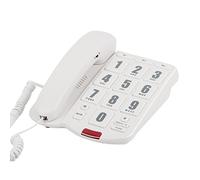 Big Button Telephone with Loud volume, Uvital Landline Phone Support Adjustable Volume and One-Touch Speed Dials, Multifunctional Corded Telephone for Seniors, Home and Front Desk(White)