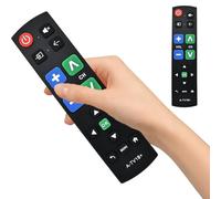 Big Button Universal Remote Control, Big Button TV Remote Control, Universal TV Remote Control, Compatible with Major TV Brands, Easy to Use, Black (2xAAA Batteries Not Included)