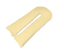 Big C U Shaped Maternity Pregnancy Full Body Support Pillow with Lemon Yellow Cover - Made in Britain - Super Soft Supportive Cushion with Super Bounce Hollowfibre Filling for Full Body Support