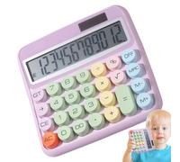 Big Calculator, Large Buttons 12-Digit Desk Calculator, 5-inch LCD Display Colorful 15-degree Tilt Screen Adding Machine for Home School Work Retail Students Banking