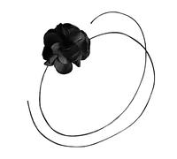 Big Camellia Choker Necklace Flower Collar Clavicle Chain Vintage Neckband Party Jewelry For Women Girls Handmade Unique Long Strap Collar