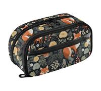 Big Capacity Pencil Case Forest Fox Pouch Pen Box Bag Large Storage Organizer for School Supplies Teen Girls Boys Women Man