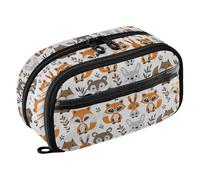 Big Capacity Pencil Case Fox Forest Pouch Pen Box Bag Large Storage Organizer for School Supplies Teen Girls Boys Women Man