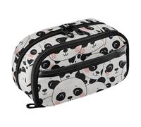 Big Capacity Pencil Case Lovely Panda Pouch Pen Box Bag Large Storage Organizer for School Supplies Teen Girls Boys Women Man