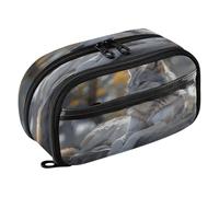 Big Capacity Pencil Case Lovely Wolf Real Forest Pouch Pen Box Bag Large Storage Organizer for School Supplies Teen Girls Boys Women Man