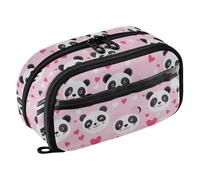 Big Capacity Pencil Case Panda Lovely Pouch Pen Box Bag Large Storage Organizer for School Supplies Teen Girls Boys Women Man