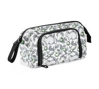 Big Capacity Pencil Case Pen Case Canvas Bag Make-up Pen Pouch for Office College School Kids Teens Student Prairie Dog Apple Pattern