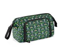 Big Capacity Pencil Case Pen Case Canvas Bag Make-up Pen Pouch for Office College School Kids Teens Student Skull Clouds Rainbow Clover Pattern