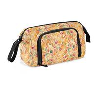 Big Capacity Pencil Case Pen Case Canvas Bag Make-up Pen Pouch for Office College School Kids Teens Student Marbled Basketballs Pattern