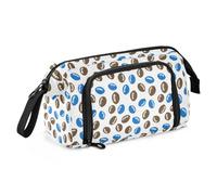 Big Capacity Pencil Case Pen Case Canvas Bag Make-up Pen Pouch for Office College School Kids Teens Student Rugby Pattern (24)