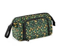 Big Capacity Pencil Case Pen Case Canvas Bag Make-up Pen Pouch for Office College School Kids Teens Student Clover Pattern (18)