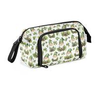 Big Capacity Pencil Case Pen Case Canvas Bag Make-up Pen Pouch for Office College School Kids Teens Student Clover Pattern (6)