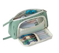 Big Capacity Pencil Case Pouch Large Pen Case Stationery Bag School College Office Organizer for Teens Girls Adults Student Kids (D-Green)