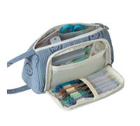 Big Capacity Pencil Case Pouch Large Pen Case Stationery Bag School College Office Organizer for Teens Girls Adults Student Kids (D-Blue)