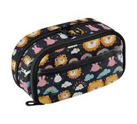 Big Capacity Pencil Case Rabbit Rainbow Lion Pouch Pen Box Bag Large Storage Organizer for School Supplies Teen Girls Boys Women Man