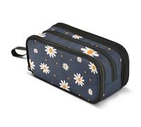 Big Capacity Pencil Case Sun Moon Stars Gold Astrology Tarot Card Pen Bag Pouch Holder Box 3 Compartment Portable Storage Organizer for Teen Girls Boys School Office