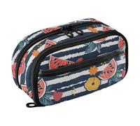 Big Capacity Pencil Case Watermelon Under The Stripe Pouch Pen Box Bag Large Storage Organizer for School Supplies Teen Girls Boys Women Man
