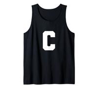 Big Capital Letter C Alphabet Monogram Initial Tank Top