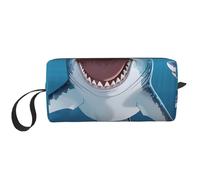 Big Cartoon Fish Printed Travel Makeup Bag Portable Cosmetic Bag Makeup Case Toiletry Handbag Organiser for Women