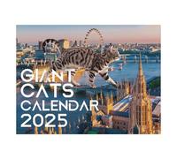 Big Cat Calendar 2025, Fun 12 Months Wall Calendar 2025, Vertical Monthly Square Wall Calendar, Family Planner Calendar for Appointments and Scheduling