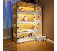 "Big Cat Condo with Trash CanIndoor Cat Villa & Outdoor Wall for Cats Spacious & Stylish Cat House Perfect for Large Cats & Outdoor Adventures"