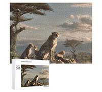 Big Cat Leopard Family Jigsaw Puzzles for Adult Family Activities Games Home Decor Puzzle 500 PCS