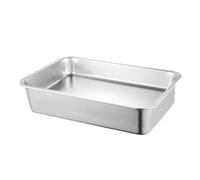 Big Cat Litter Box - Stainless Steel Metal Litter Box, Splash-Proof & Non-Stick for Big & Small Cats and Rabbits, Comprehensive Pet Supplies