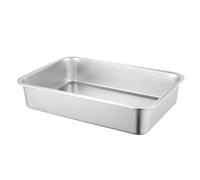 Big Cat Litter Box - Stainless Steel Metal Litter Box, Splash-Proof & Non-Stick for Big & Small Cats and Rabbits, Comprehensive Pet Supplies