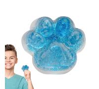 Big Cat Paw Silicone Squeeze Toy, Blue Sparkling Squishy Cat Paw, Squishy Cat Paw Sensory Toys for Stress Relief and Relaxation, Squishy Cat Paw Fidget Toys Christmas Favors for Adults Kids