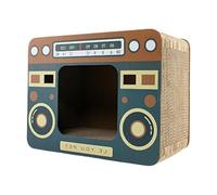 Big Cat Scratch Lounge, Radio Cat Scratch Board, Interactive Square Pet Cat Scratch Board, Cardboard Cushion to Protect Furniture, Reduce the Bowing Lounge Bed for Indoor Kittens