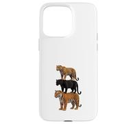Big Cat Trio Tiger Panther Jaguar Wildlife Lover Case for iPhone 15 Pro Max