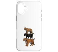 Big Cat Trio Tiger Panther Jaguar Wildlife Lover Case for iPhone 16 Plus