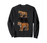Big Cat Trio Tiger Panther Jaguar Wildlife Lover Sweatshirt