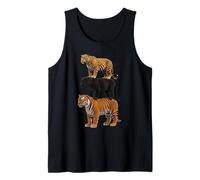 Big Cat Trio Tiger Panther Jaguar Wildlife Lover Tank Top