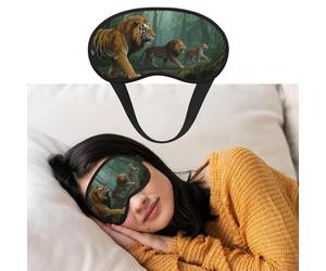 Big Cats Eye Masks for Sleep Soft Comfort Sleep Masks with Elastic Strap Adjustable Blackout Eye Shade Covers for Women Men Travel/Sleeping