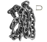 Big Chain Leash for Small Dog 79 Inch Funny Fake Chain Leash for Small Dog with Connecting D-Buckle Silver Plastic for Walking the, Large, Basic Leads