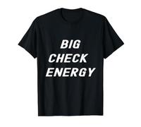 Big Check Energy Inner Strength Hustler Positive Message Value Graphic T-Shirt, Men, Black, M
