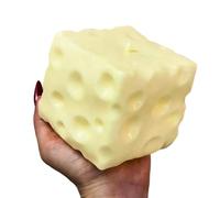 Big Cheese ,Squi-shy Cheese Sugar Cube Squ-ishy Sensory Toy, Slow-Rebound Shapeable Squeeze Ball Sensory Fidget Toy Relieves Stress For Kids And Adults Desk,3.94x3.94x3.15 inches