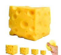 Big Cheese Squishy, Soft Novelty Toy, Rebounding Sensory,Help for Relax, Focus, Sensory Cheese for & Adults, Cheese Cubes Squishy Toys,Stress Balls for Adults(12cm/4.7in)