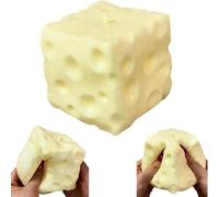 Big Cheese Squishy Toy, 10cm Soft Cheese Shaped Squeeze Toy for Stress Relief, Cute Slow Rising Squishy, Sensory Fidget Desk Toy for Teens Adults (4 inch)