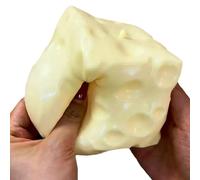 Big Cheeses Squishy, PP Squeeze Cheeses Squishy Toy, 7x7x7cm Cheesess Shape Squeeze Toy, Calming No-Rebound For Adults Children Students Classroom Home Dorm Commuting Travel School Car Rides