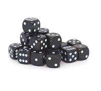 Big Cherry Dice, 50 x 12mm Round Corner Spot - Black by Bulk Dice