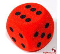 Big Cherry Giant Dice! One 7cm (70mm) Giant Foam Die, in Red