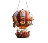 Big Christmas Acrylic Hanging Decorations Exquisite Christmas Tree Ornament 2D Giant Xmas Front Door Hanger Car Hanging Ornament Funny Xmas Ornaments (Santa Claus-A)