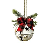 Big Christmas Round Bells, Striking Visual Effect, 37x15x15cm, Christmas Cutout Bells Ornament, Metal Jingle Ball Ornaments, Elegant Bow Design, For Holiday Winter Outdoor Porch
