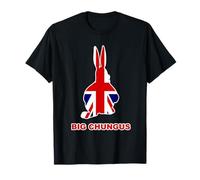 Big Chungus England UK Flag Shadow Fat Bunny Rabbit Meme T-Shirt