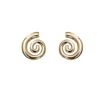 Big Chunky Gold Earrings Large Gold Statement Geometric Studs Earrings Geometric Square Shell Wings Spiral Textured Dome Stud Earrings Vintage Jewelry for Women, Metal, No Gemstone