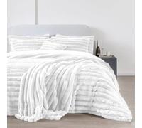 Big Cord Teddy Fleece Warm White Bedding Set Bed Throw Only