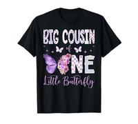 Big Cousin of The One Little Butterfly 1st Birthday Girl T-Shirt